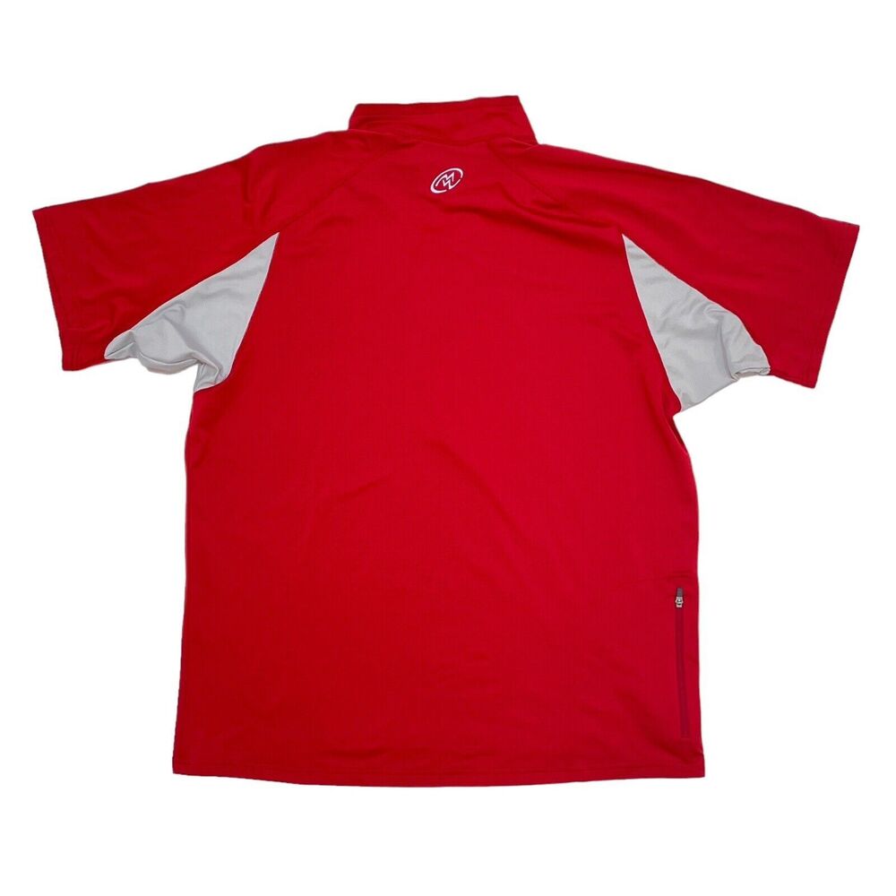 Cloudveil Short Sleeve Pullover Men’s Size Large Red Half Zip‎ Shirt Hiking Base - Picture 2 of 11